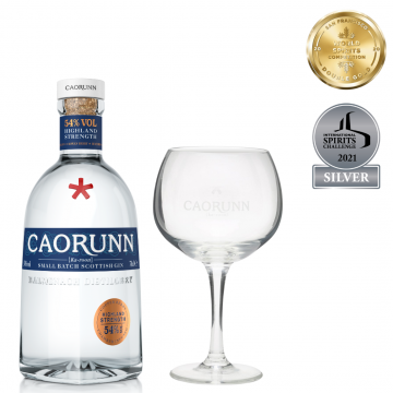 [BUNDLE] CAORUNN HIGHLAND STRENGTH 54% 0.7L + Free 6X CAORUNN GLASSES