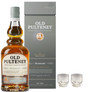 [BUNDLE] OLD PULTENEY 1xHUDDART 700ML (OLD PULTENEY 2xROCK GLASS)