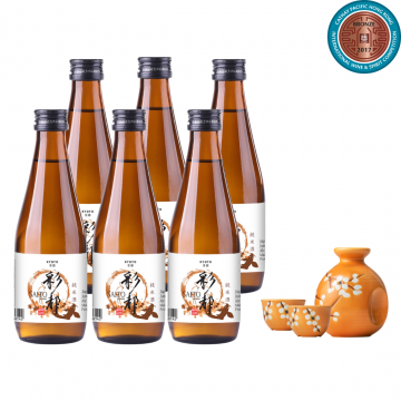 [BUNDLE] SAITO 6xJUNMAI 300ML (SAITO CERAMIC 1xVASE & 2xCUPS)
